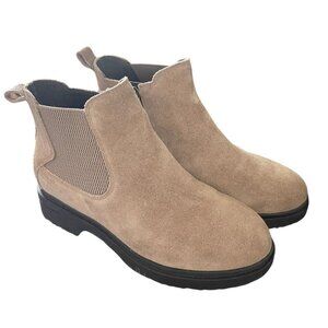 Easy Spirit Martha Stewart Tan Suede Chelsea Boots w/ zipper Size‎ 6.5 W